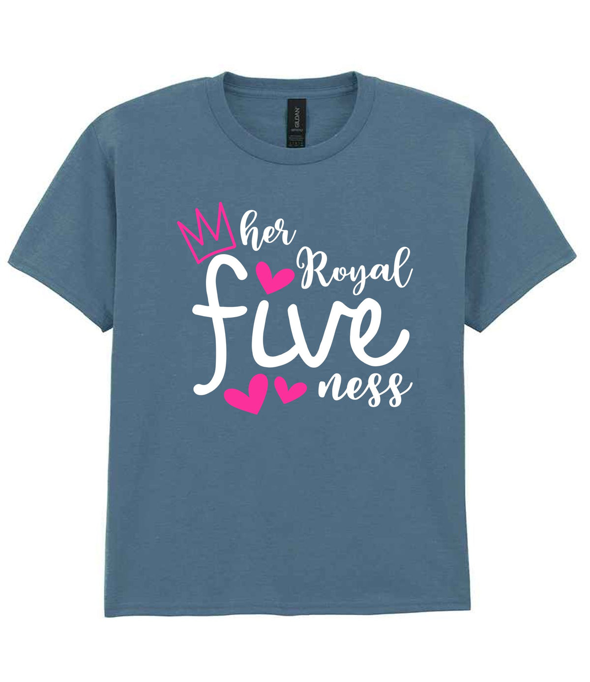 Her Royal Fiveness t-shirt in indigo