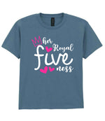 Her Royal Fiveness t-shirt in indigo