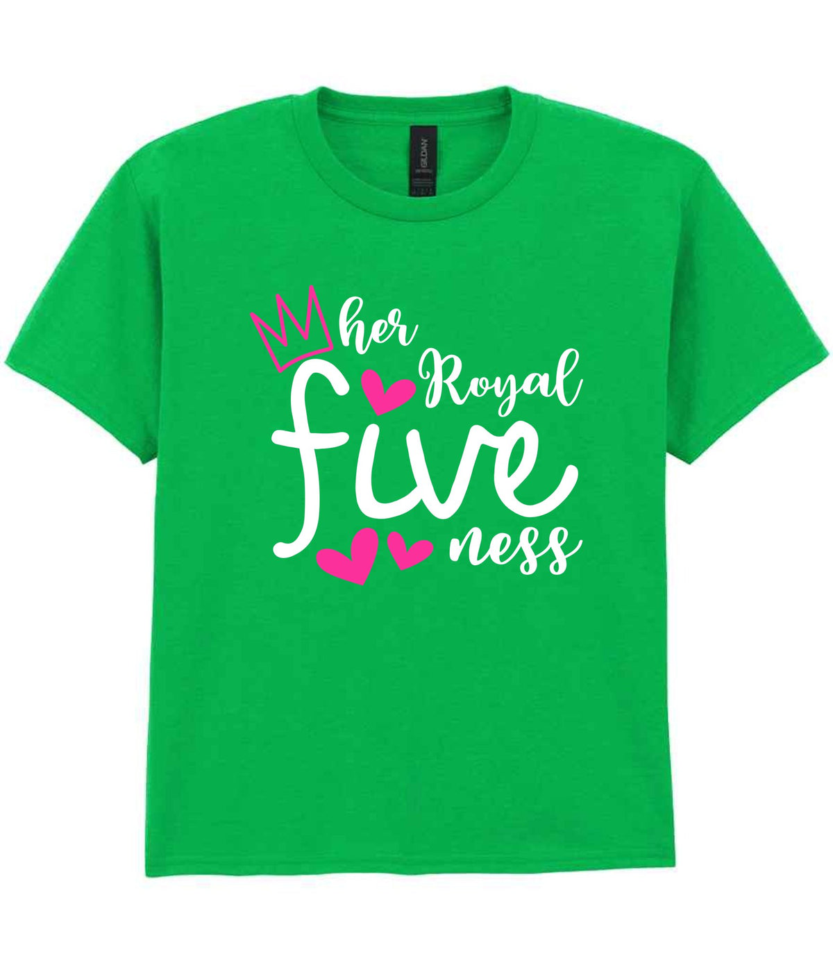 Her Royal Fiveness t-shirt in irish green