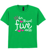 Her Royal Fiveness t-shirt in irish green