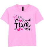 Her Royal Fiveness t-shirt in light pink