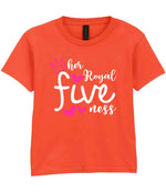 Her Royal Fiveness t-shirt in orange