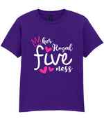 Her Royal Fiveness t-shirt in purple