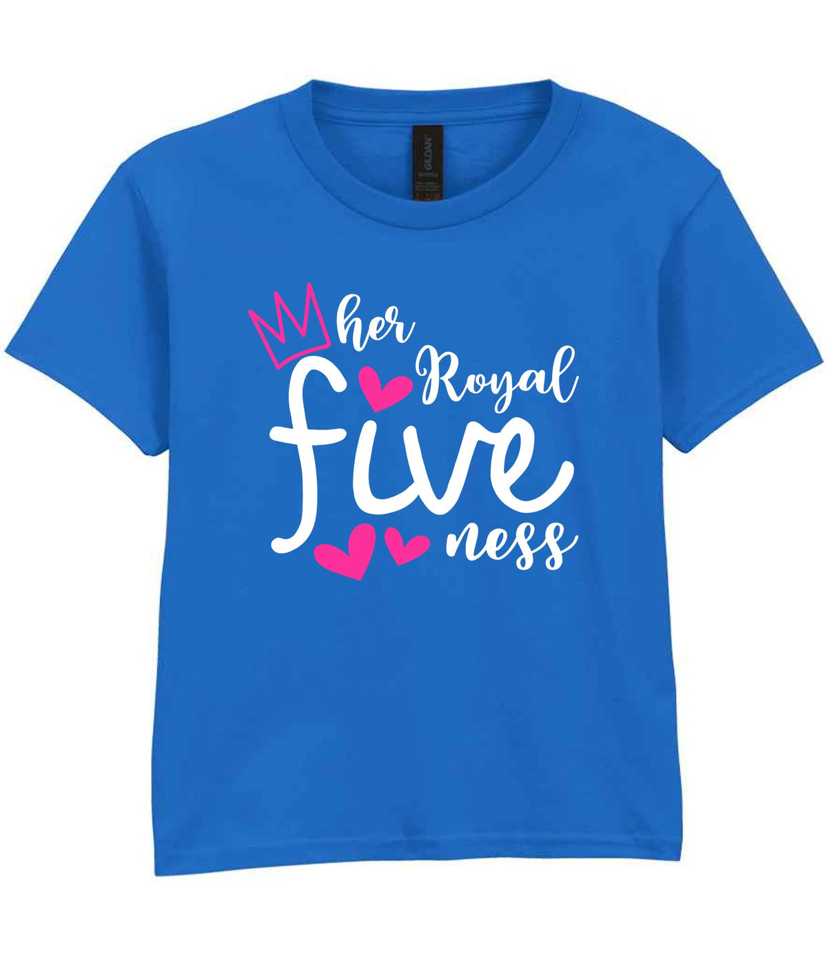 Her Royal Fiveness t-shirt in royal blue