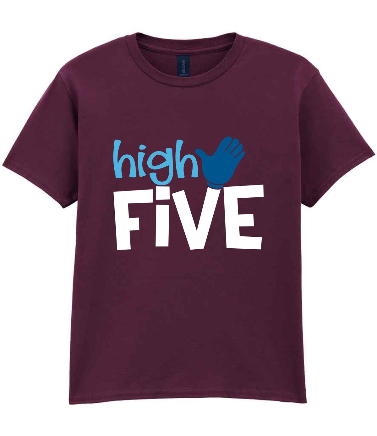High FIVE t-shirt in maroon