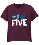 High FIVE t-shirt in maroon
