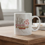 Hot Cocoa & Christmas Movies 11oz marble mug in grey
