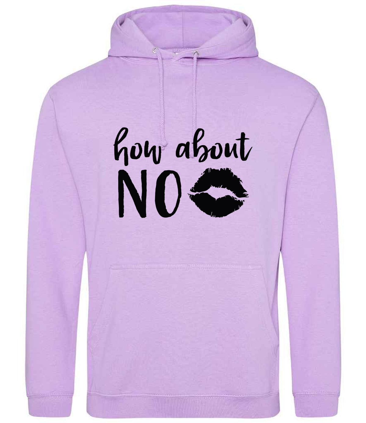 How About NO hoodie in lavender