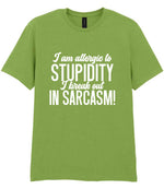 T-shirt piece of the Matching Set: Mug, Coaster & T-shirt with Sarcastic Text Design in Kiwi