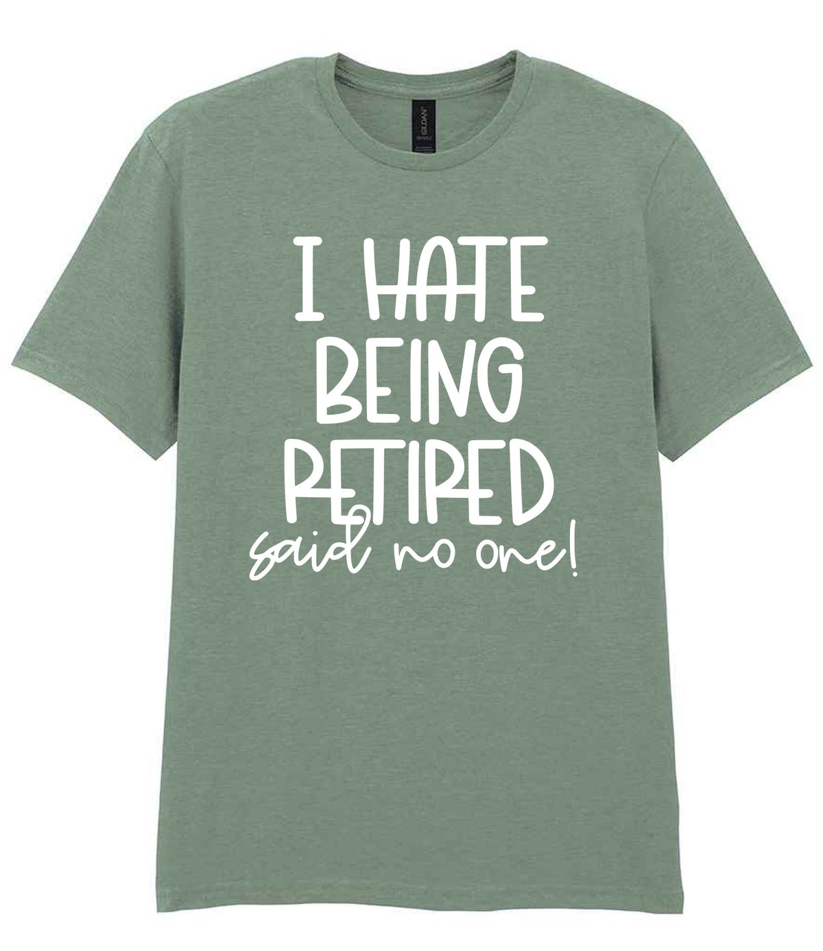 Ihatebeingretiredsaidnoone t-shirt in sage