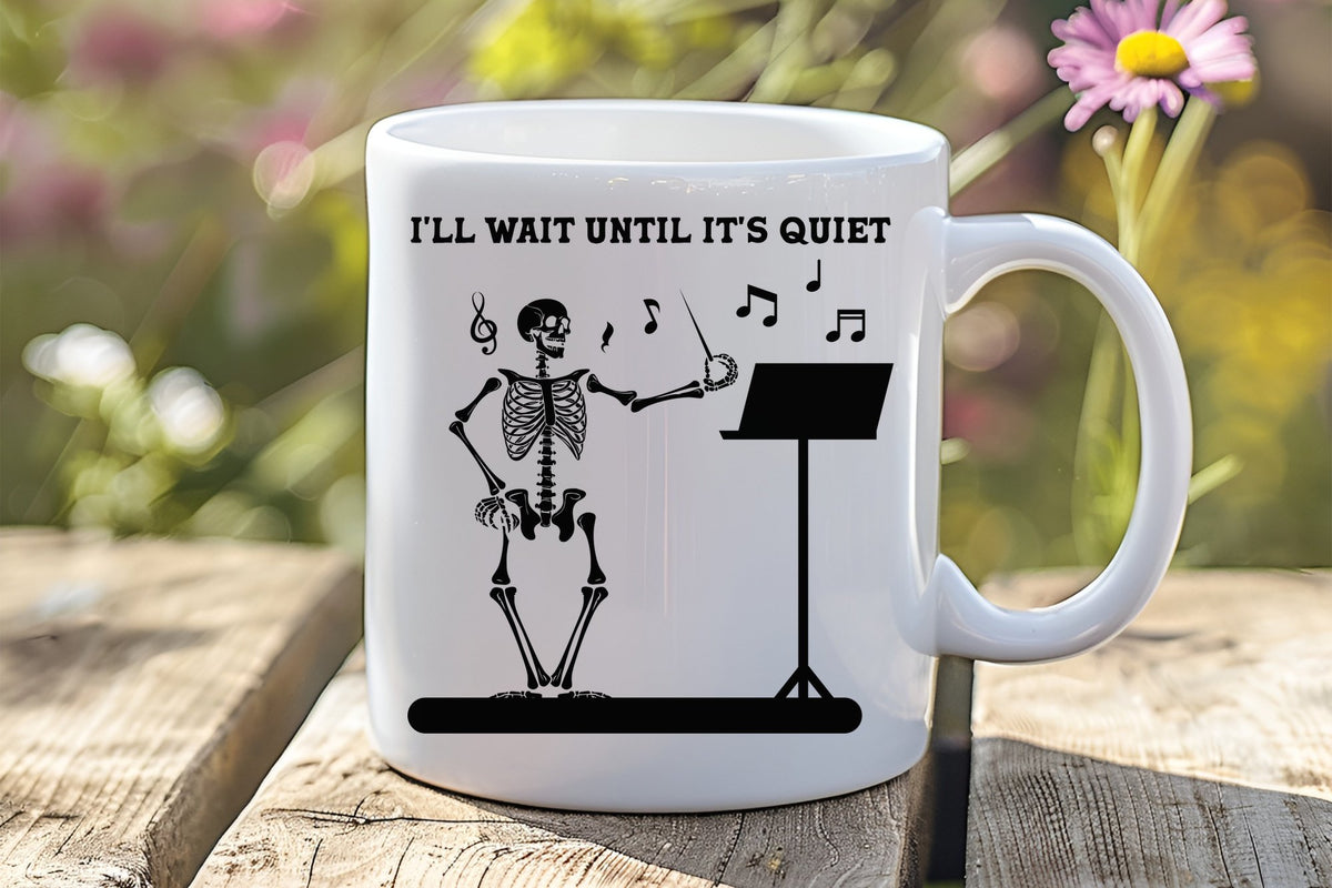 I'll Wait Until It's Quiet orca 11oz standard mug in white