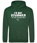 ImnotstubbornImjustalwaysright hoodie in bottle green