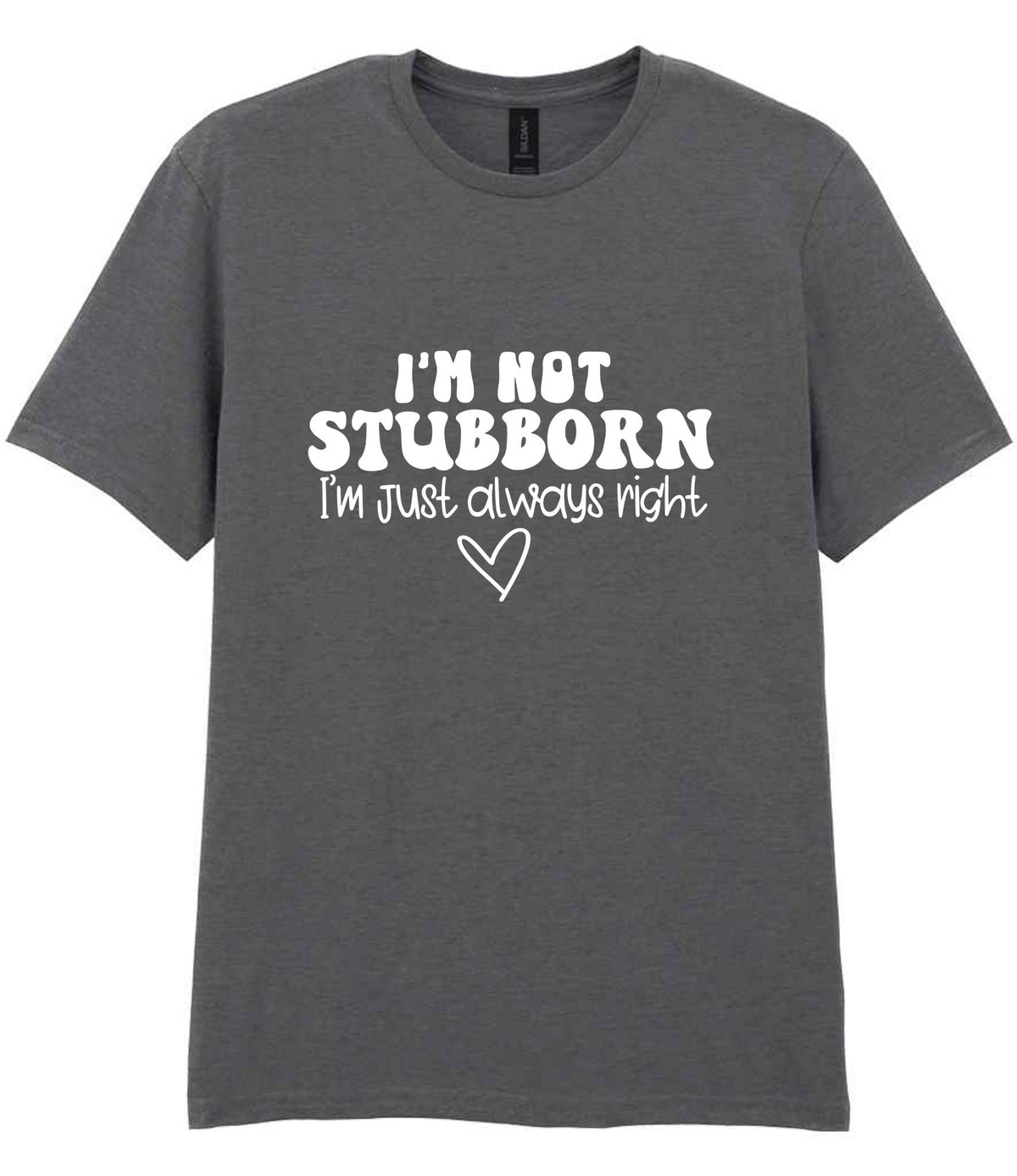 ImnotstubbornImjustalwaysright t-shirt in charcoal