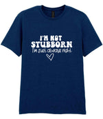 ImnotstubbornImjustalwaysright t-shirt in navy