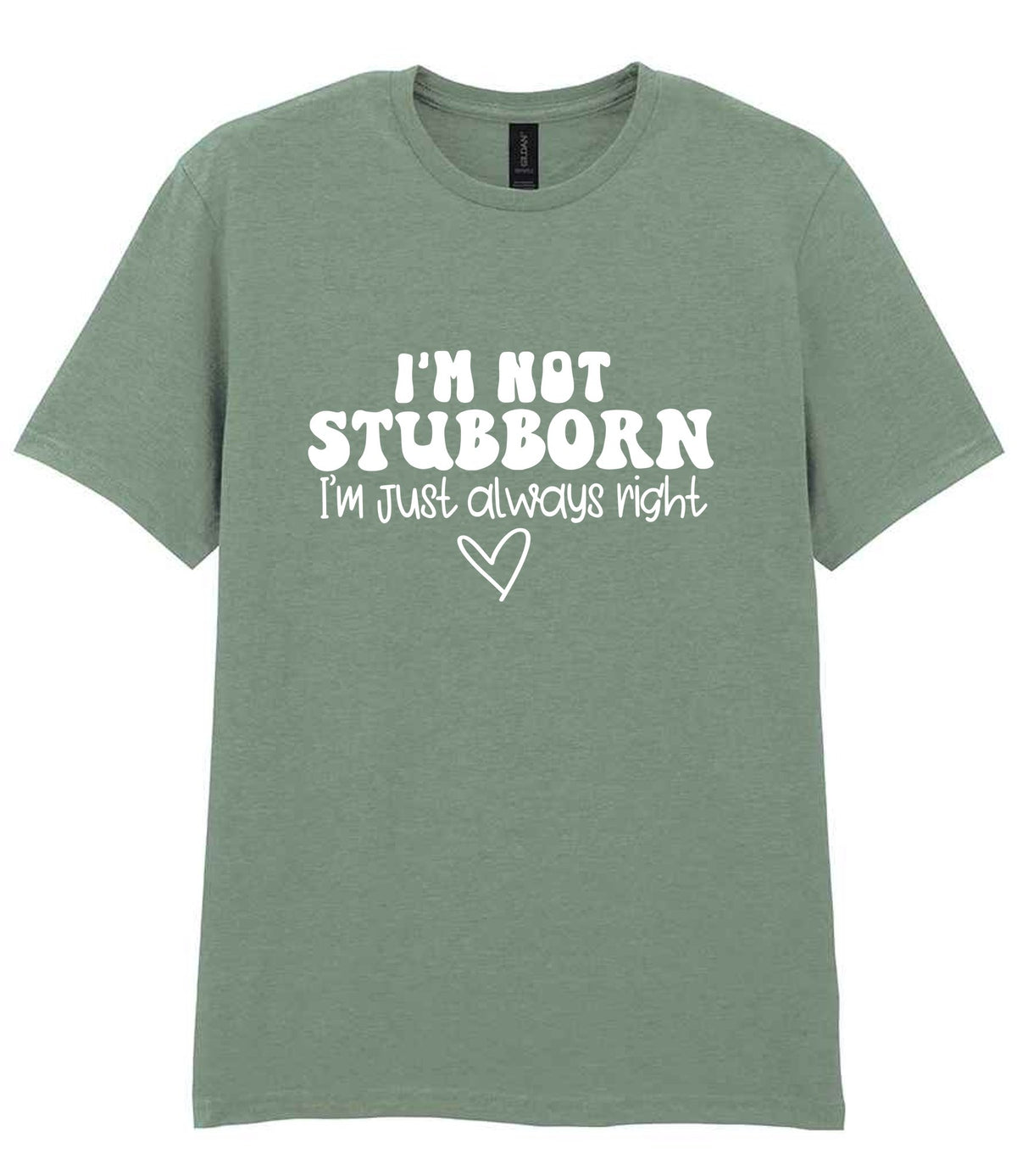 ImnotstubbornImjustalwaysright t-shirt in sage