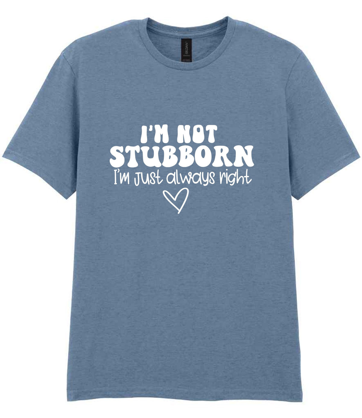 ImnotstubbornImjustalwaysright t-shirt in stone blue