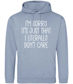 ImsorryitsjustthatIliterallydontcare hoodie in dusty blue