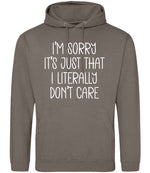 ImsorryitsjustthatIliterallydontcare hoodie in natural clay