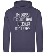ImsorryitsjustthatIliterallydontcare hoodie in shark grey