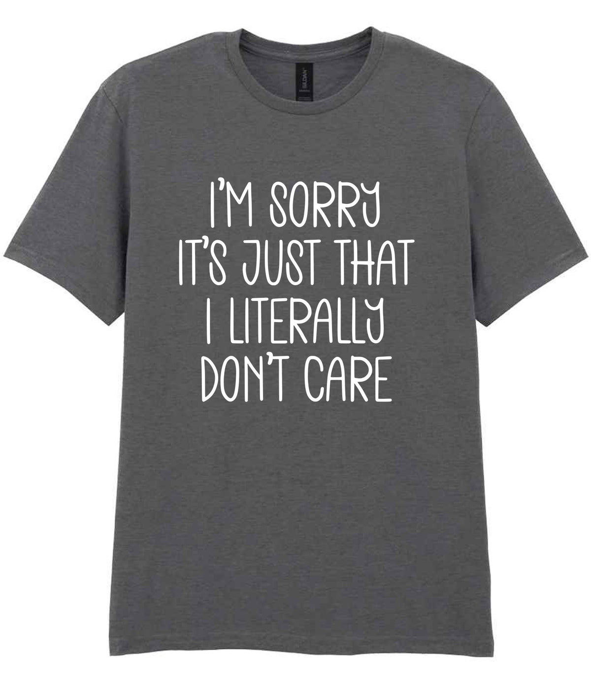 ImsorryitsjustthatIliterallydontcare t-shirt in charcoal