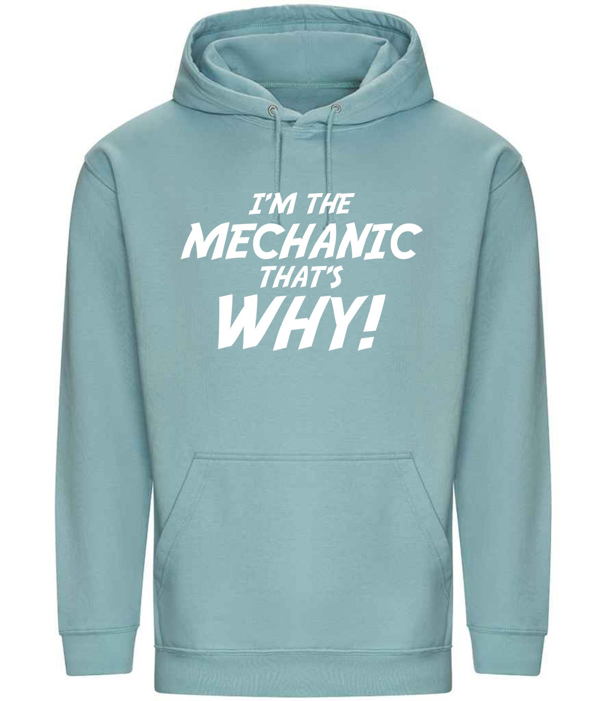 I'm the Mechanic That's Why! hoodie in seafoam