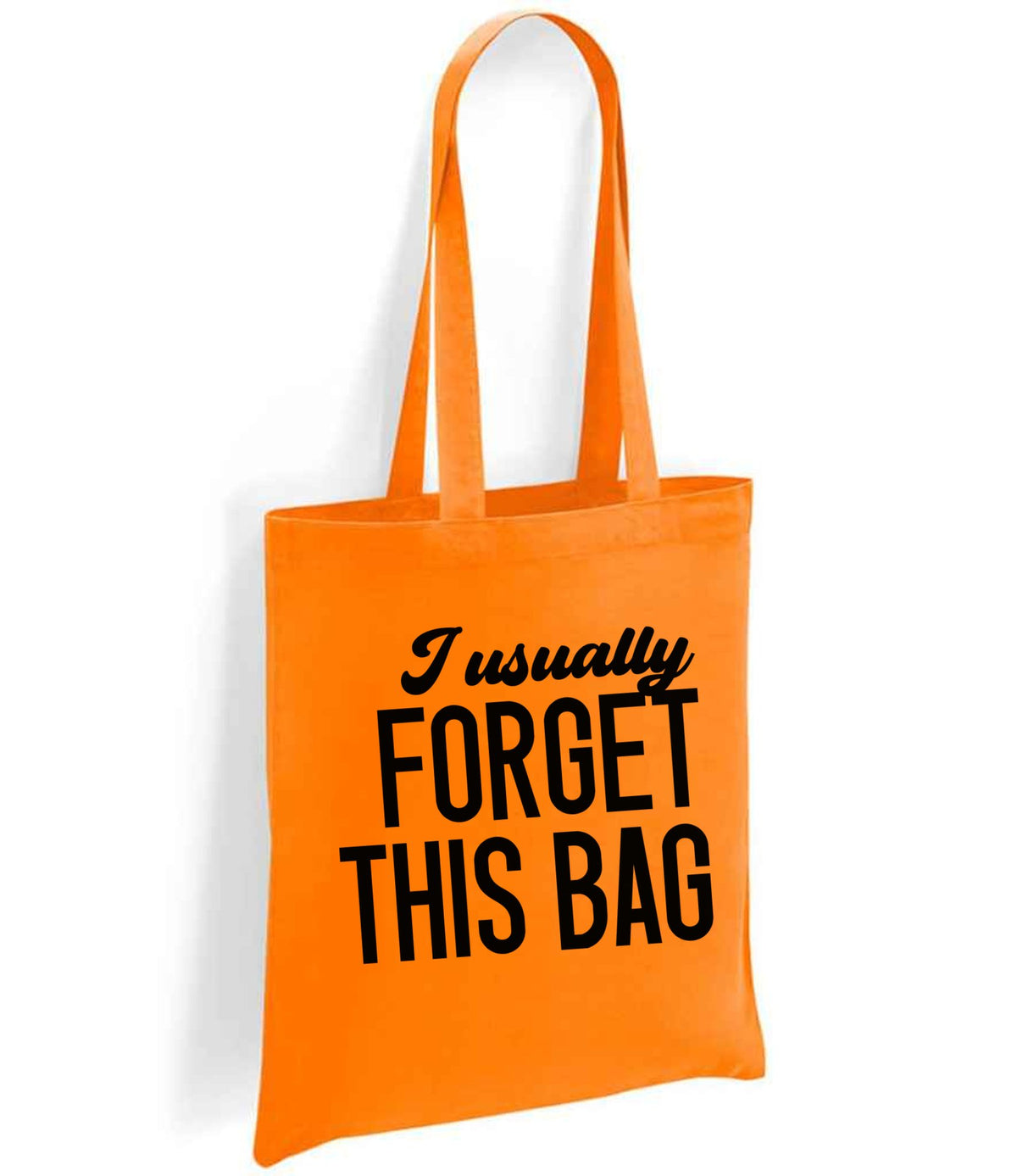 I Usually FORGET THIS BAG tote bag in orange