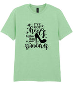 I've Got Heels Higher Than Your Standards t-shirt in mint