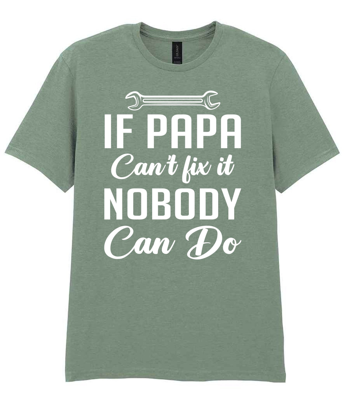 IF PAPA Can't Fix It NOBODY Can Do t-shirt in sage