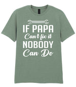 IF PAPA Can't Fix It NOBODY Can Do t-shirt in sage