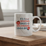 It's a Christmas Movies & Hot Chocolate Kind of Day 11oz marble mug in grey