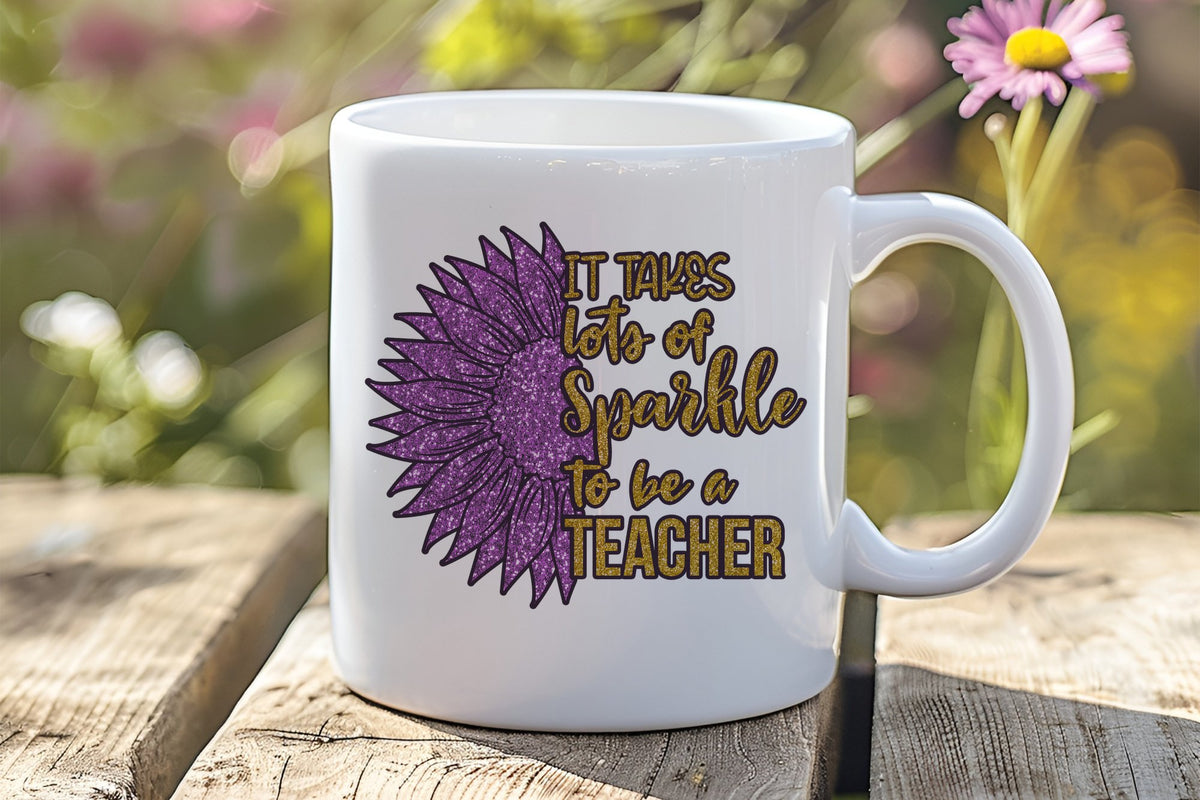 IT TAKES Lots of Sparkle to Be a TEACHER orca 11oz standard mug in white