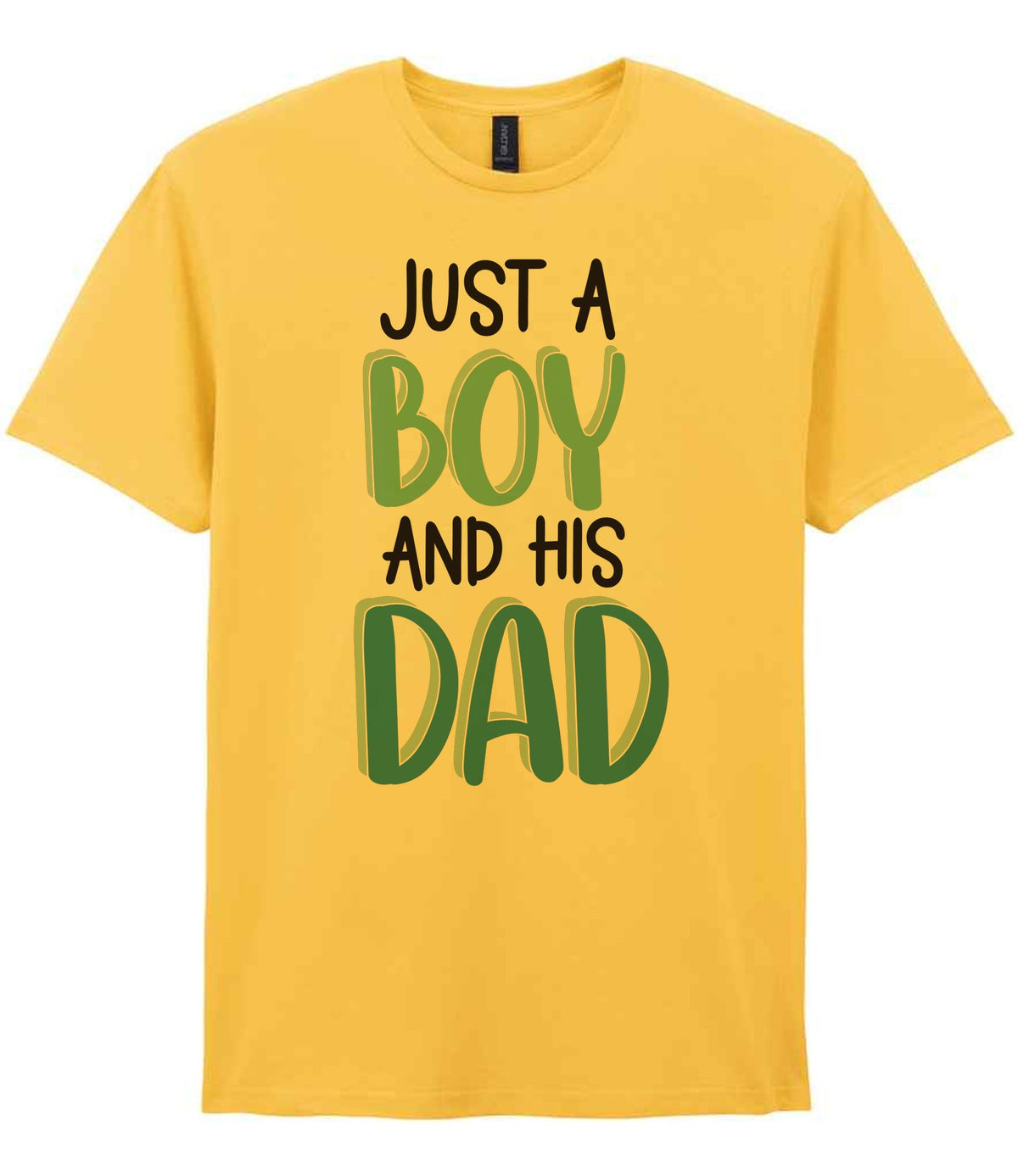 Dad piece of the Just A Boy And His Dad Matching Set with Dad and Kid T-Shirts in Daisy