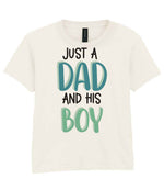 Kid piece of the Just A Boy And His Dad Matching Set with Dad and Kid T-Shirts in Natural