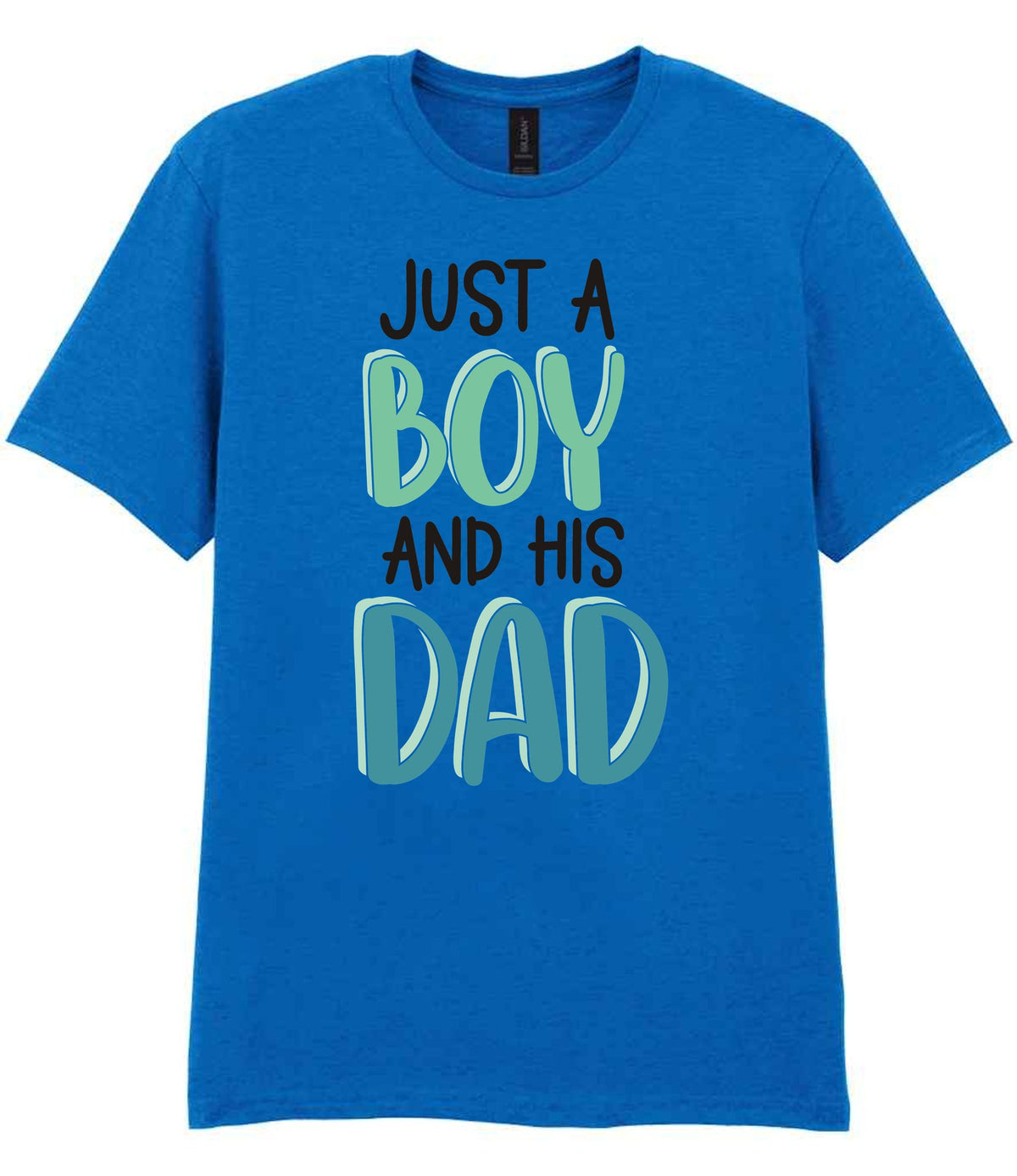 Dad piece of the Just A Boy And His Dad Matching Set with Dad and Kid T-Shirts in Royal Blue