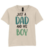 Kid piece of the Just A Boy And His Dad Matching Set with Dad and Kid T-Shirts in Sand