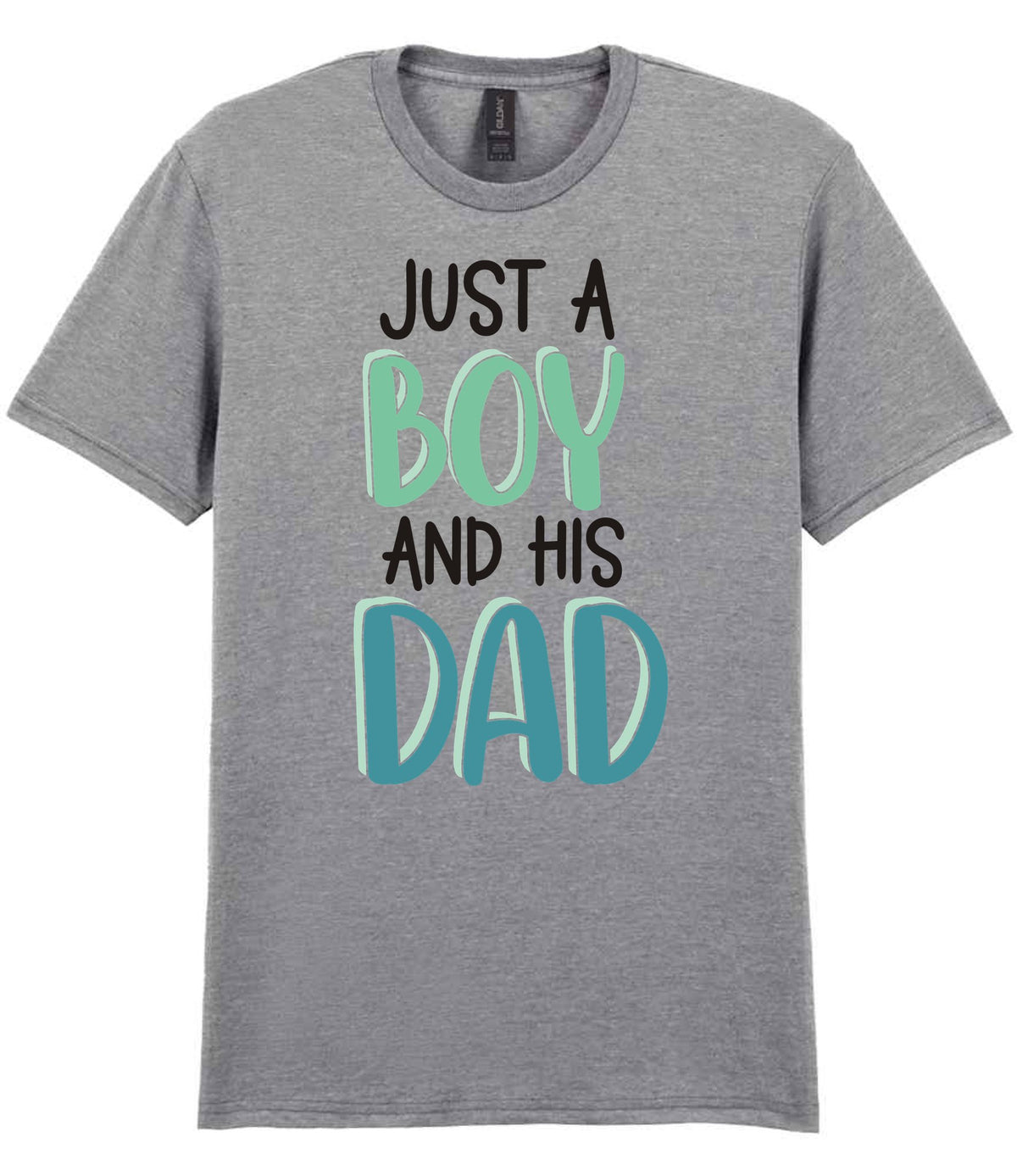 Just a Boy and His Dad t-shirt in sport grey