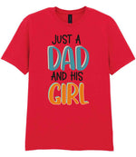 Just a Dad and His Girl t-shirt in red