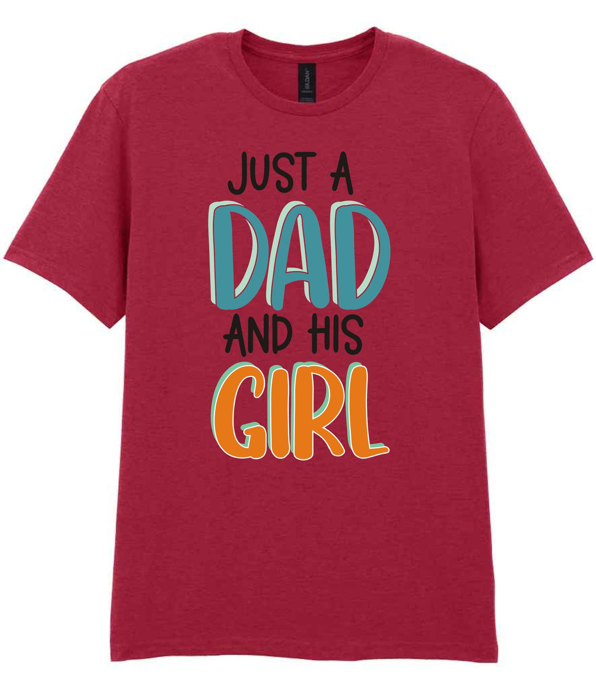 Dad piece of the Just A Girl And Her Dad Matching Set - Dad and Kid T-Shirts in Cardinal Red