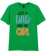 Dad piece of the Just A Girl And Her Dad Matching Set - Dad and Kid T-Shirts in Irish Green