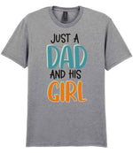 Dad piece of the Just A Girl And Her Dad Matching Set - Dad and Kid T-Shirts in Sport Grey