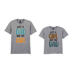 Just A Girl And Her Dad Matching Set - Dad and Kid T-Shirts in Sport Grey