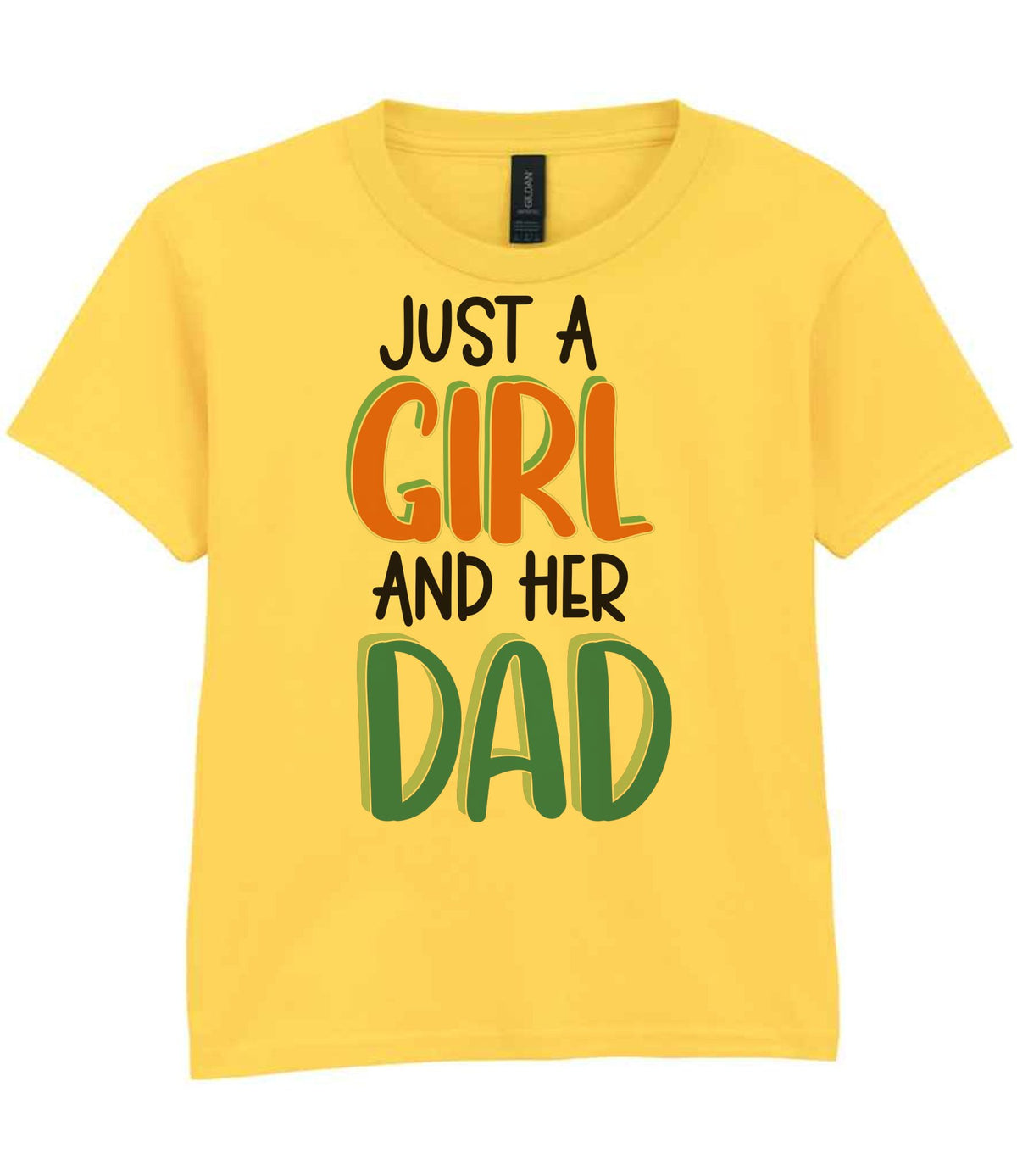Just a Girl and Her Dad – Kids T-Shirt in Daisy