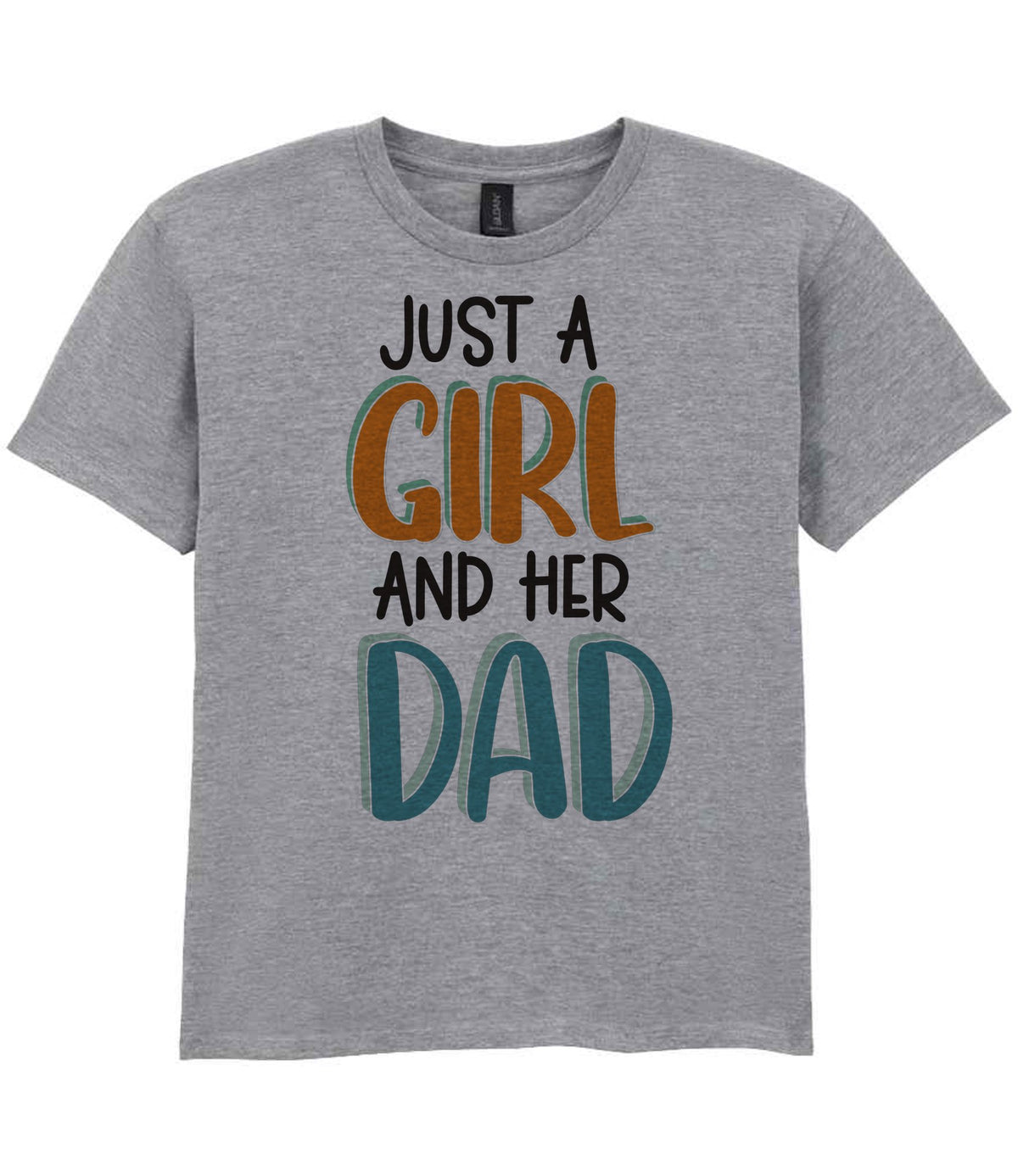 Just a Girl and Her Dad t-shirt in sport grey