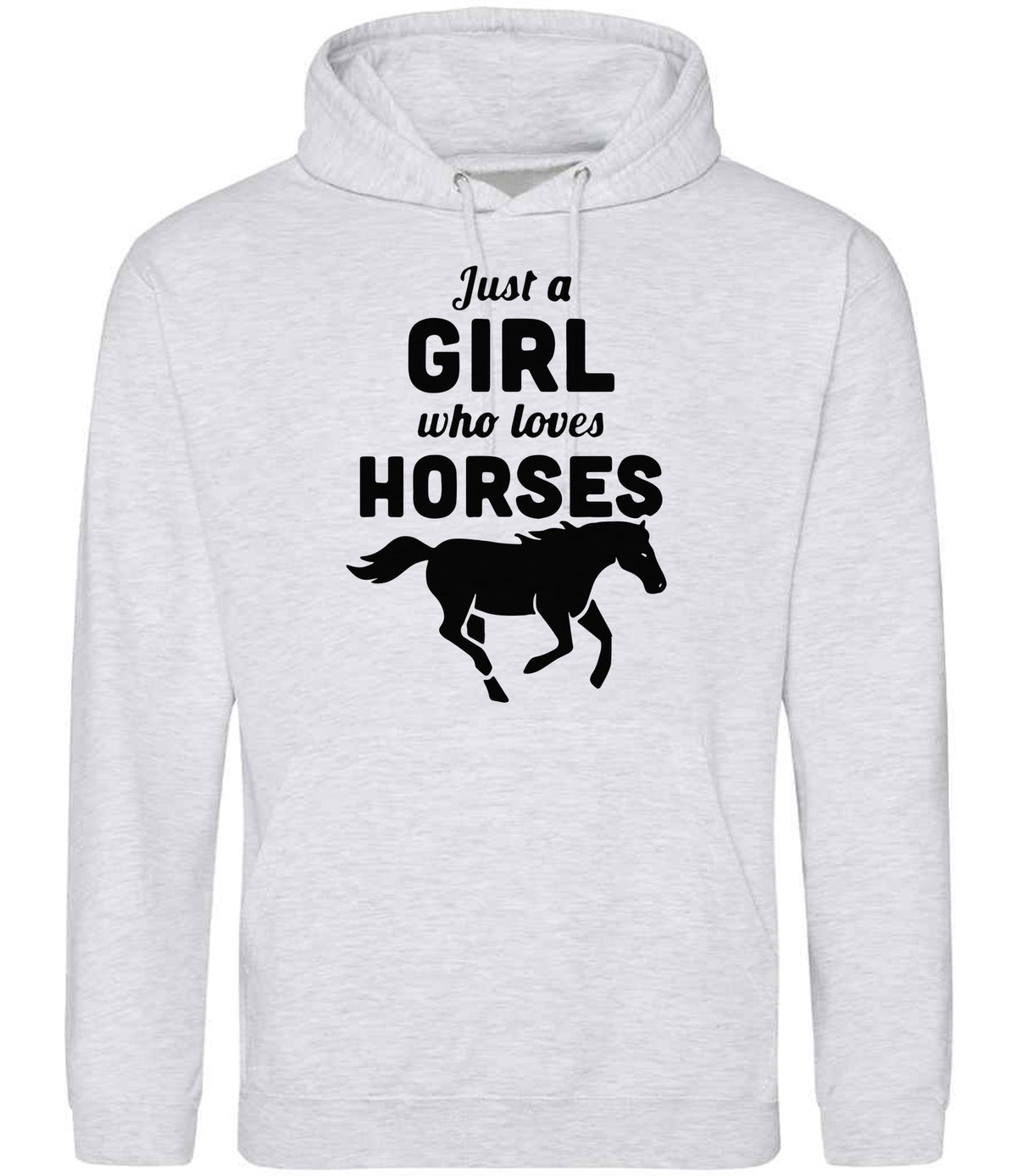 Girl Who Loves Horses hoodie in ash