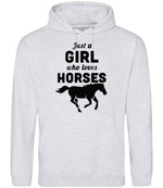 Girl Who Loves Horses hoodie in ash