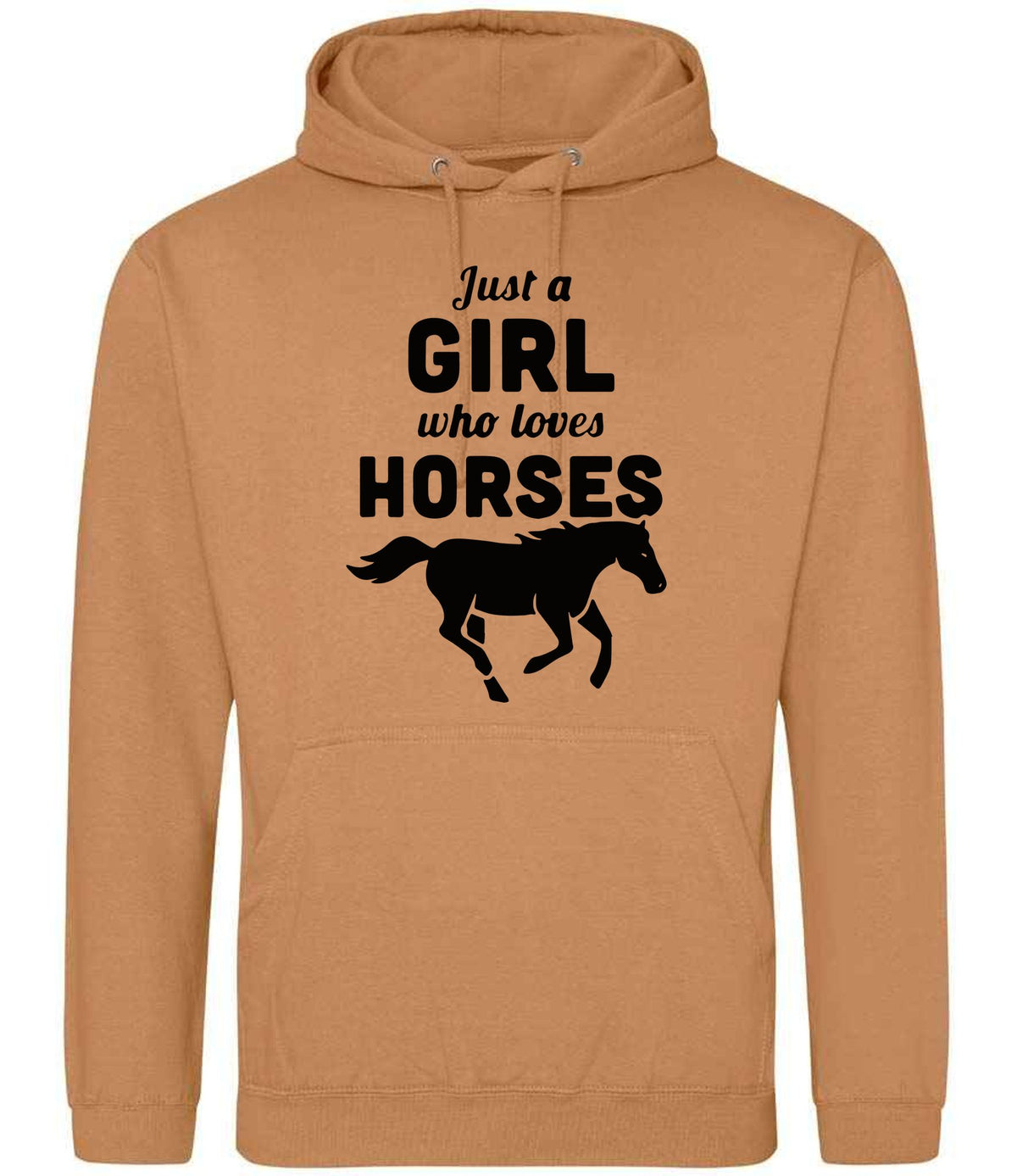 Girl Who Loves Horses hoodie in caramel latte