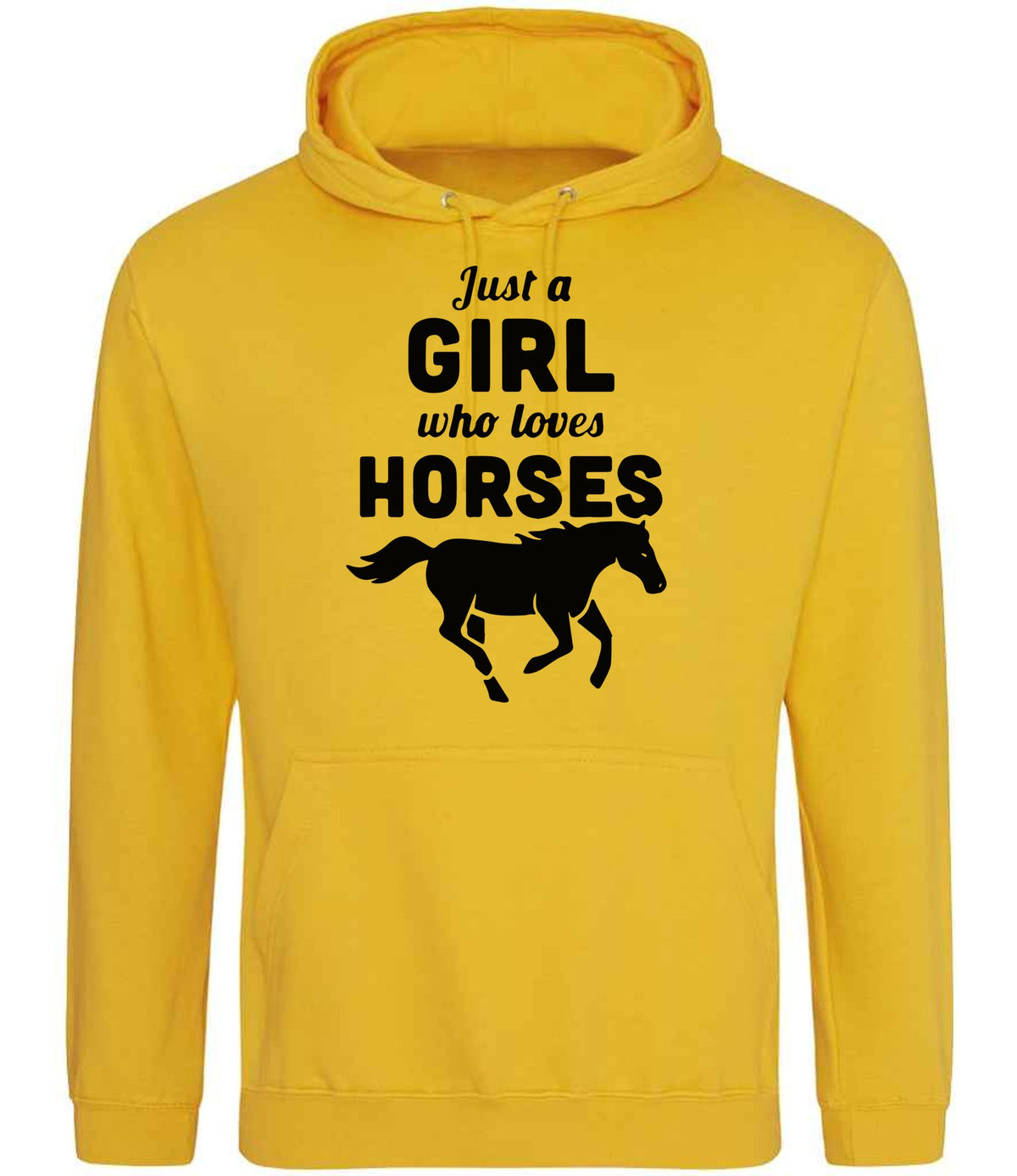 Girl Who Loves Horses hoodie in gold