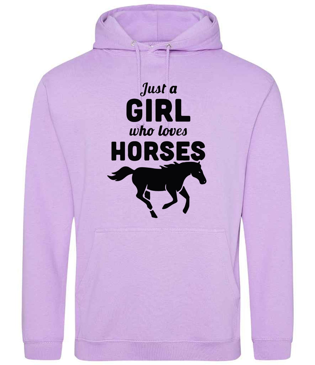 Girl Who Loves Horses hoodie in lavender