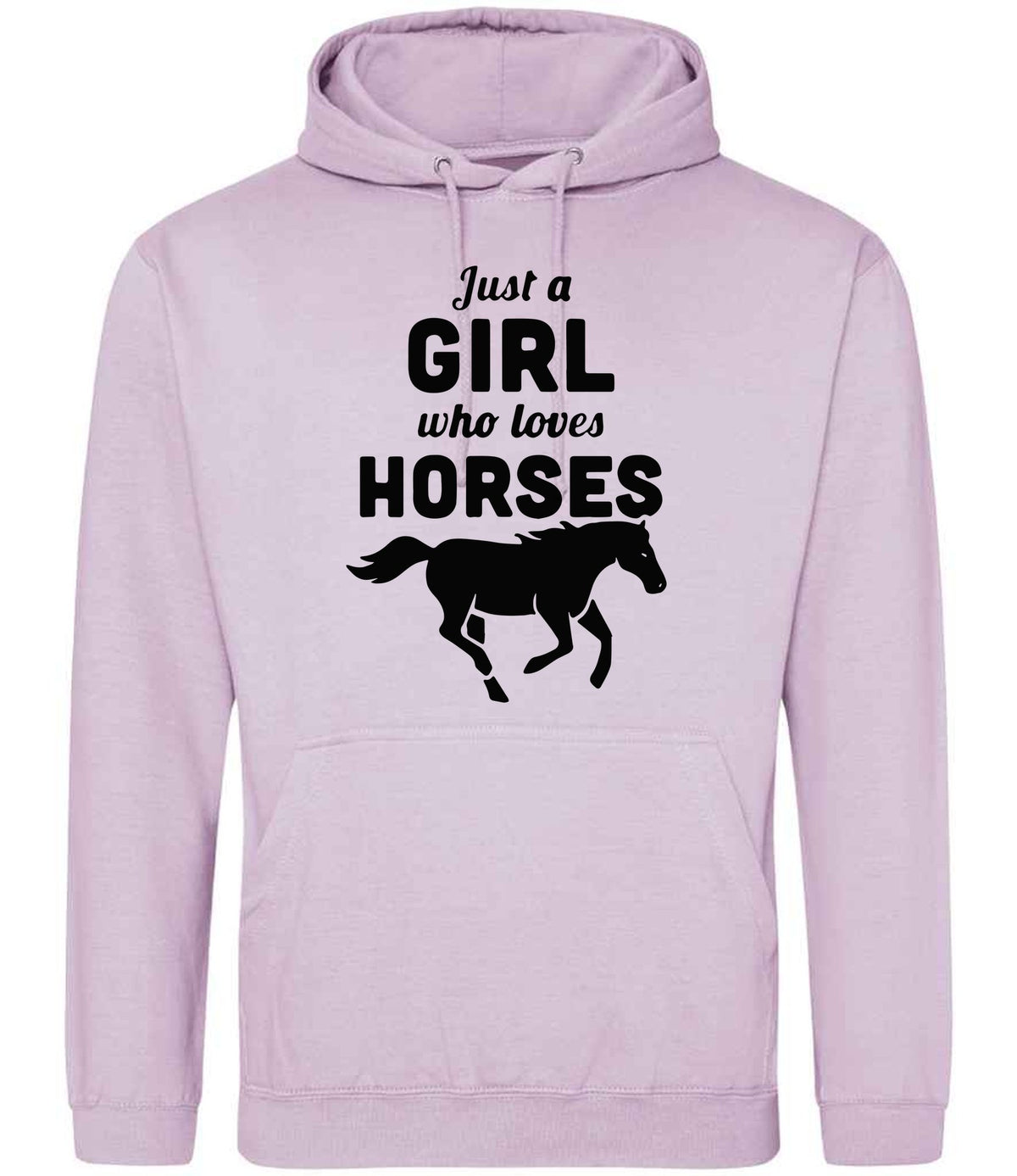Girl Who Loves Horses hoodie in lilac