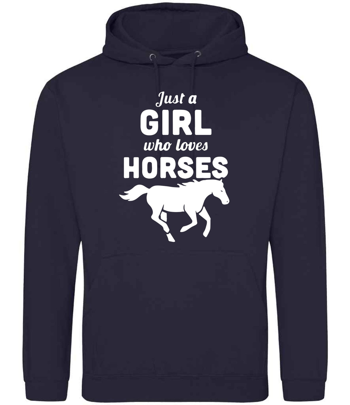 Girl Who Loves Horses hoodie in new french navy